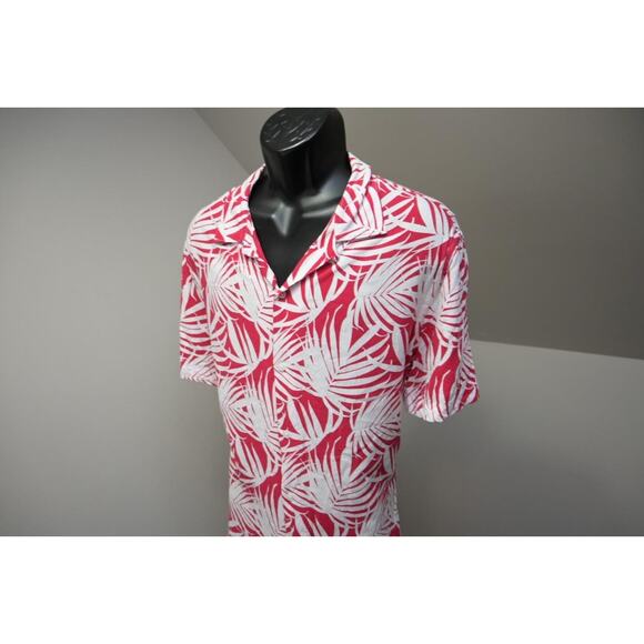 Express Rayon Hawaiian Shirt Button Up Floral Short Sleeve Mens Sz XL - Picture 3 of 9